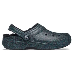 Classic Glitter Black Lined Clogs „Starry Skies“