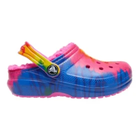 Classic Lined Clog mit Tie-Dye-Grafik „Blau Rosa“