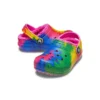 Classic Lined Clog mit Tie-Dye-Grafik „Blau Rosa“