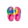 Classic Lined Clog mit Tie-Dye-Grafik „Blau Rosa“