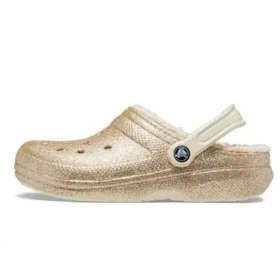 Classic Lined Clog with Glitter „Gold-Weiß“