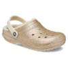 Classic Lined Clog with Glitter „Gold-Weiß“