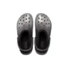 Classic Lined Clogs mit Glitter „Black Silver“