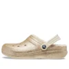 Classic Lined Clogs mit Glitter „Gold“