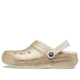 Classic Lined Clogs mit Glitter „Gold“