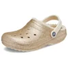Classic Lined Clogs mit Glitter „Gold“