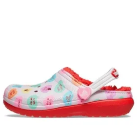 Classic Lined Elevated Sweethearts Clogs „Rot-Weiß“