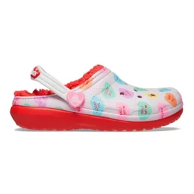 Classic Lined Elevated Sweethearts Clogs „Rot-Weiß“