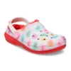 Classic Lined Elevated Sweethearts Clogs „Rot-Weiß“