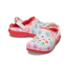 Classic Lined Elevated Sweethearts Clogs „Rot-Weiß“