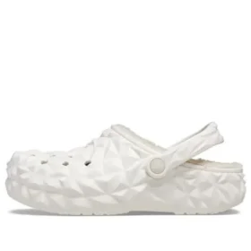 Classic Lined Geometric Clogs „White“