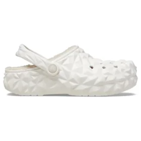 Classic Lined Geometric Clogs „White“