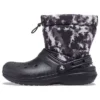 Classic Lined Neo Puff Tie-Dye-Stiefel „Schwarz-Weiß“