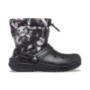 Classic Lined Neo Puff Tie-Dye-Stiefel „Schwarz-Weiß“
