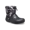 Classic Lined Neo Puff Tie-Dye-Stiefel „Schwarz-Weiß“