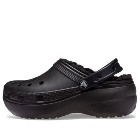 Classic Lined Platform Clog „Black“