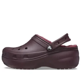 Classic Lined Platform Clogs „Dark Cherry“