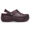 Classic Lined Platform Clogs „Dark Cherry“