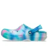Classic Lined Solarized Clogs „White Blue Aqua“