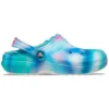 Classic Lined Solarized Clogs „White Blue Aqua“
