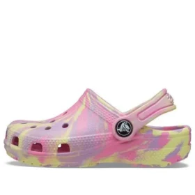Classic Marbled Clogs „Pink Gelb“