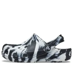 Classic Marbled Clogs „Schwarz-Weiß“