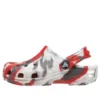 Classic Marbled Clogs „Weiß Rot Grau“