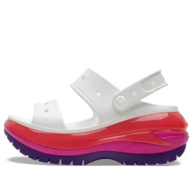 Classic Mega Crush Sandal „Weiß Rot Lila“