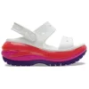 Classic Mega Crush Sandal „Weiß Rot Lila“