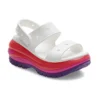 Classic Mega Crush Sandal „Weiß Rot Lila“