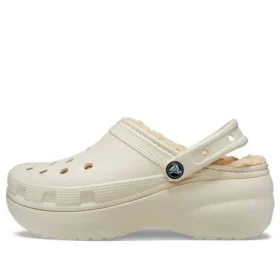 Classic Platform Lined Clog „Bone“