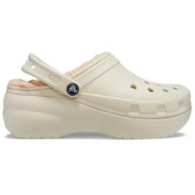 Classic Platform Lined Clog „Bone“