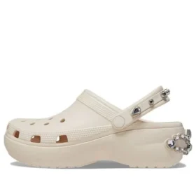 Classic Platform Tiara Clogs „Beige“
