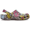 Classic Retro Floral Clogs „Yellow Pink“