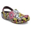 Classic Retro Floral Clogs „Yellow Pink“