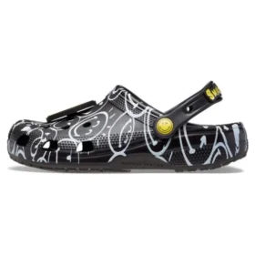 Classic Smiley World Clogs „Black White“