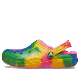 Classic Tie-Dye Fuzz-Lined Clogs „Multi-Color“