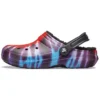 Classic Tie-Dye Stay Warm Cozy Crocs Sport-Hausschuhe Unisex Lila Rot