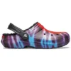 Classic Tie-Dye Stay Warm Cozy Crocs Sport-Hausschuhe Unisex Lila Rot