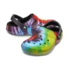 Classic Tie-Dye Stay Warm Cozy Crocs Sport-Hausschuhe Unisex Lila Rot