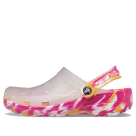 Classic Translucent Marbled Clogs „Transparent Pink“