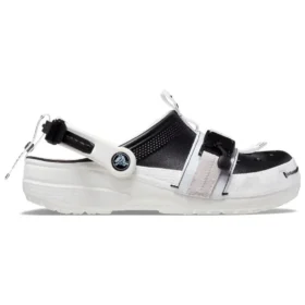 Classic Zip Tie Buckle Clogs „Black White“