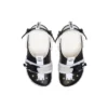 Classic Zip Tie Buckle Clogs „Black White“