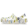 Clogs mit klassischem Motivdruck „White“
