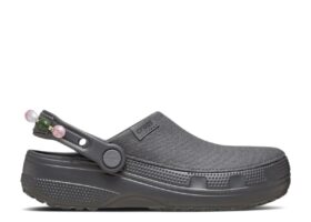 Crafted Pearl Chain Clog „Black Sand“