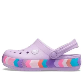 Crocband Chevron Clogs mit Perlenverzierung „Lilac Multi“