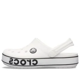Crocband Logo Clogs „Weiß Schwarz“