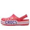 Crocband Logo Stripe Clogs „Rot-Weiß“