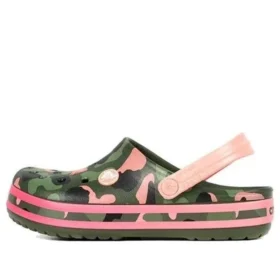 Crocband Multi Graphic Clogs „Green Pink“