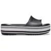 Crocband Platform Slides „Black Grey White“